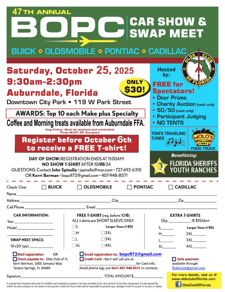 car show in auburndale florida on october 25