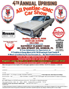 pontiac gmc car show in ruskin tampa florida on march 22