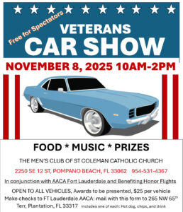 car show in pompano beach florida on november 8