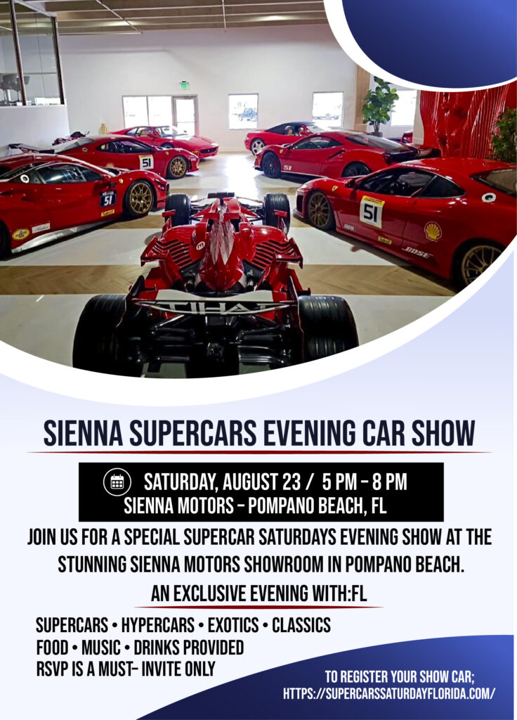 car show in pompano beach florida on august 23