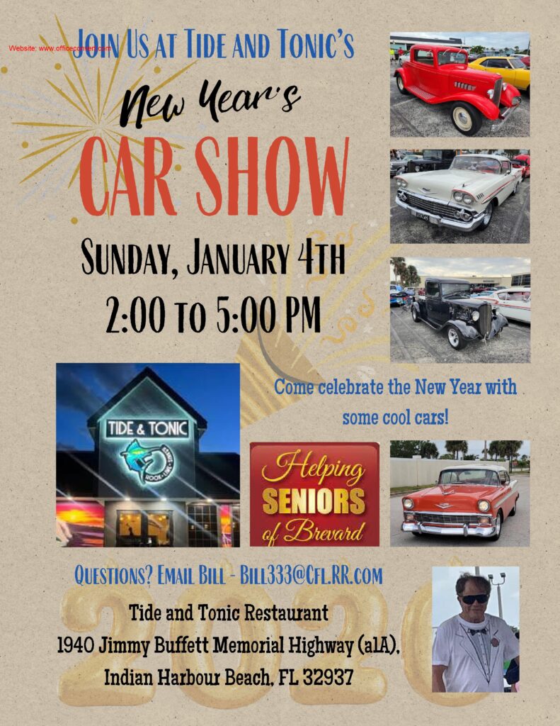 car show in indian harbor beach florida on january 4
