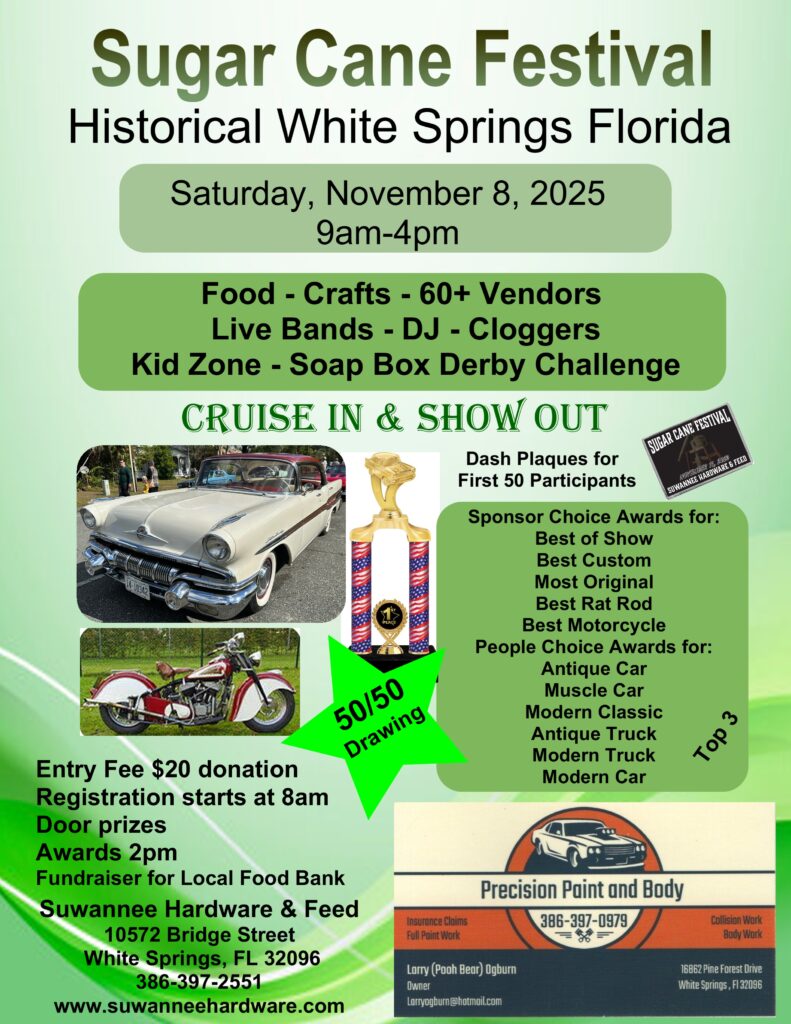 car show in white springs florida on november 8