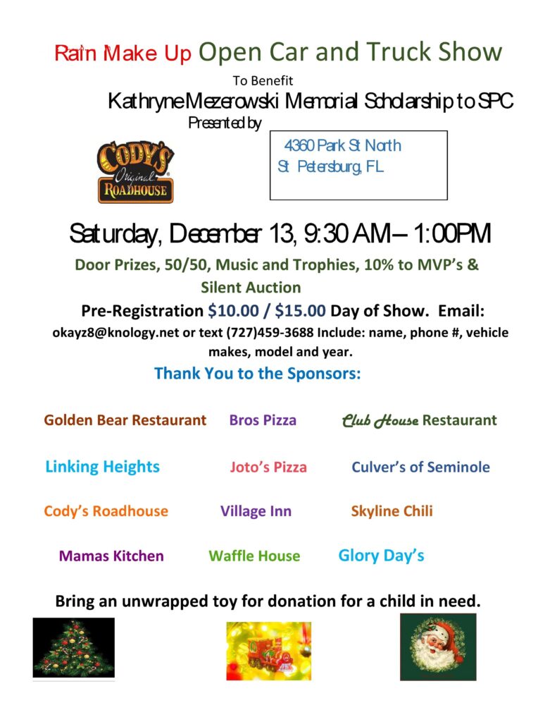 car show in st petersburg florida on december 13