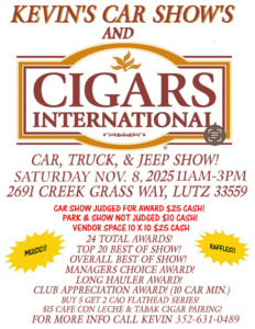 car show in lutz flroida on november 8