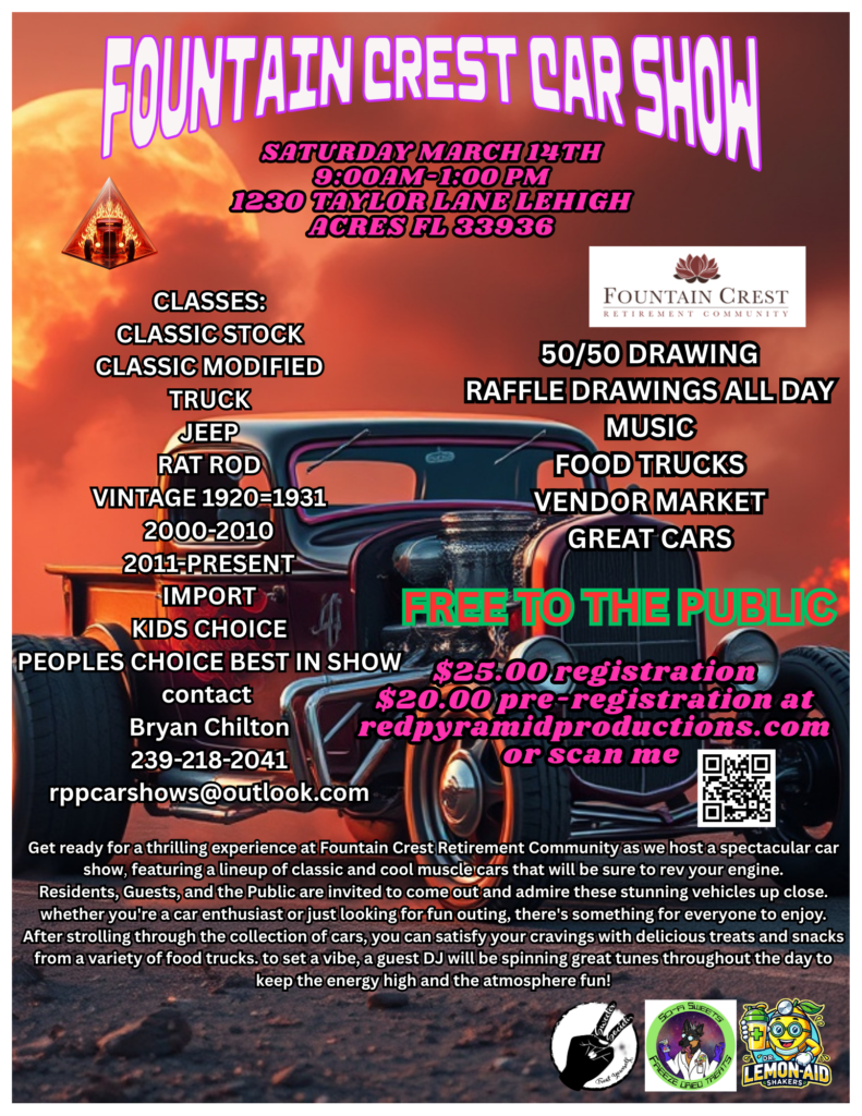 car show in lehigh acres florida on march 14