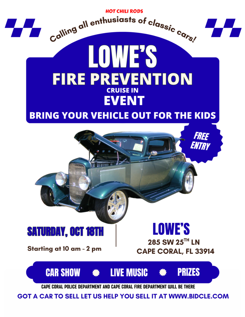 car show in cape coral florida on october 18