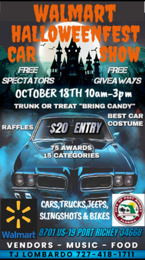 car show in port richey florida on october 18