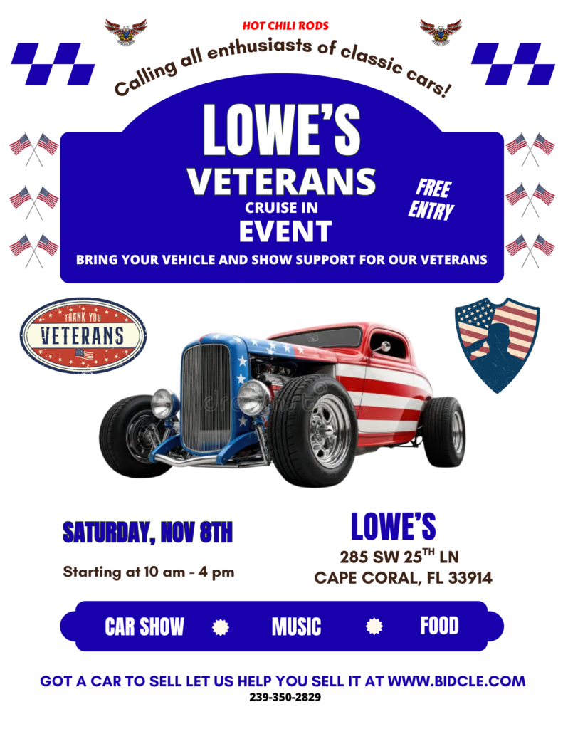 car show in cape coral florida on november 8