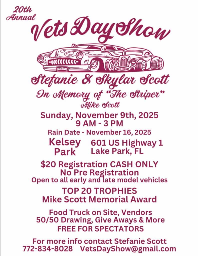 car show in lake park florida on november 9