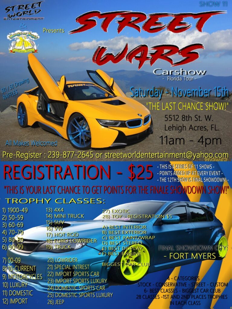 car show in lehigh acres florida on november 15