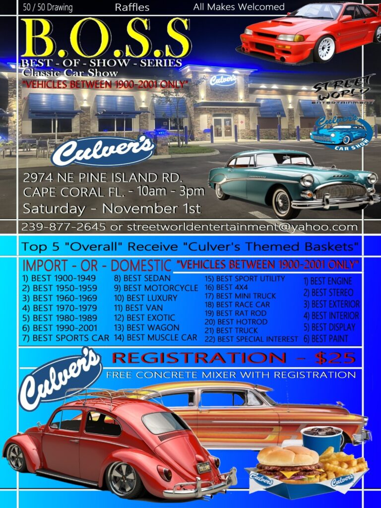 car show in cape coral florida on november 1