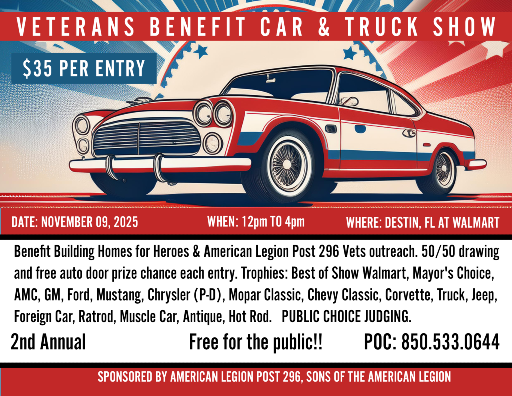 car show in destin florida on november 9