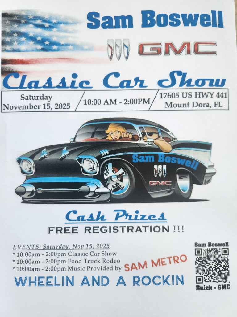 car show in mt dora florida on november 15