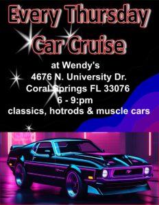 car show in coral springs florida on thursdays