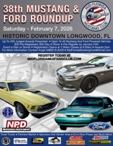 mustang ford car show in longwood florida on february 7
