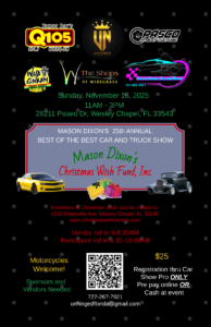 car show in wesley chapel florida on november 16