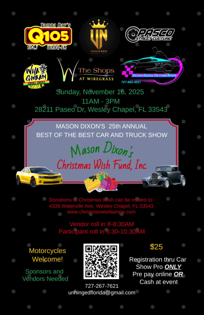 car show in wesley chapel florida on november 16