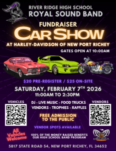 car show in new port richey flroida on february 7