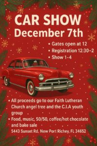 car show in new port richey florida on december 7