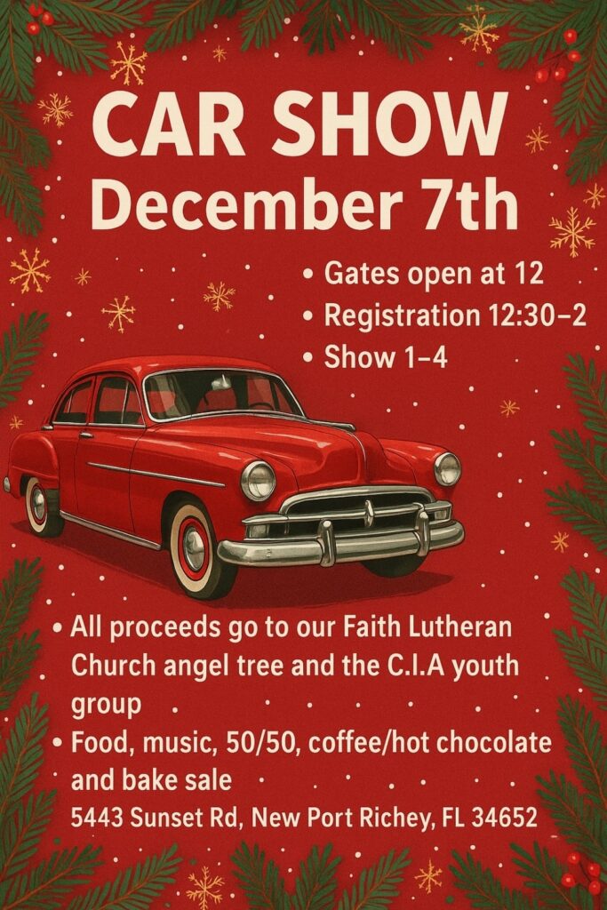 car show in new port richey florida on december 7