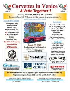corvette car show in venice florida on march 15