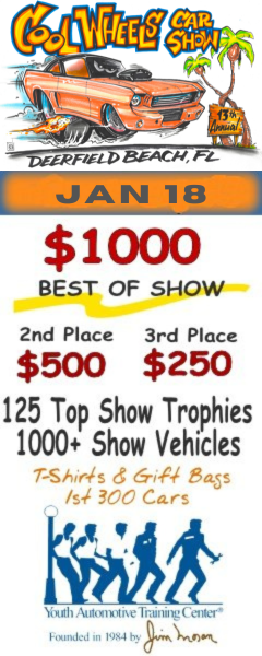car show in deerfield beach florida on january 18