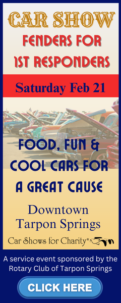 car show in tarpon springs florida on february 21