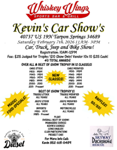 car show in tarpon springs flroida on feburary 7
