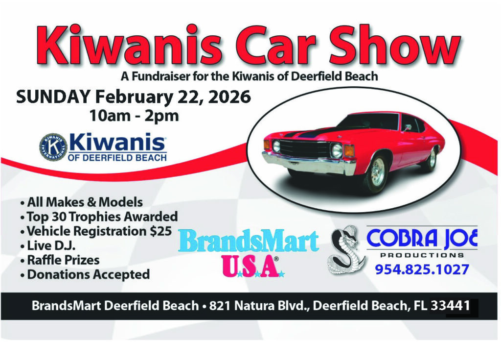 car show in deerfield beach florida on february 22