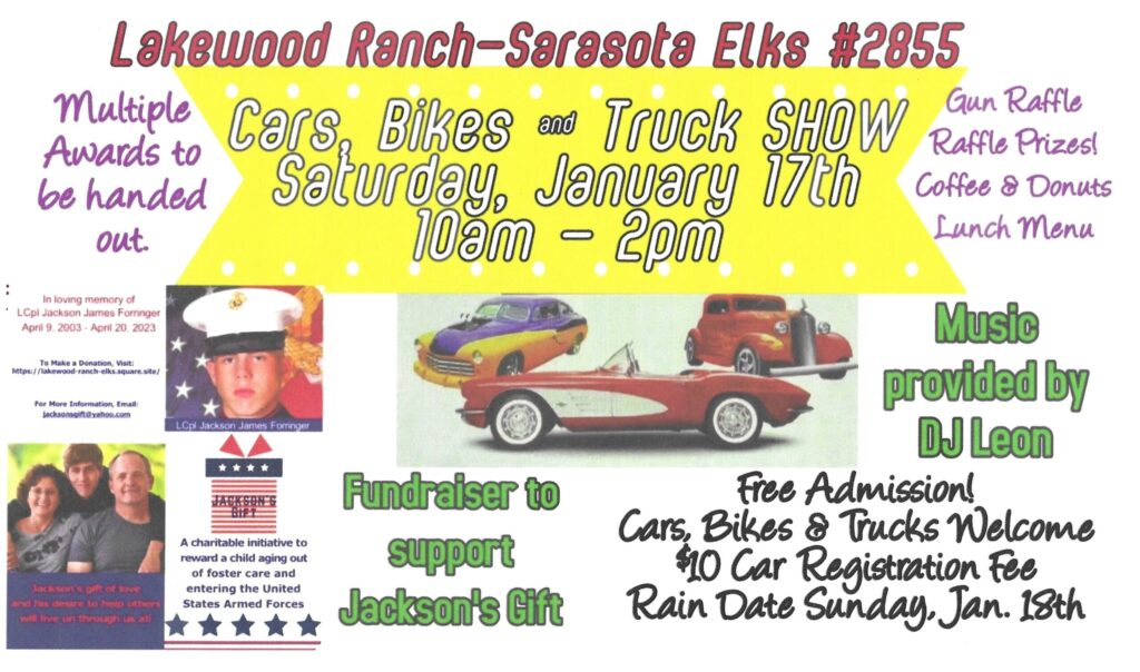 car show in bradenton florida on january 17