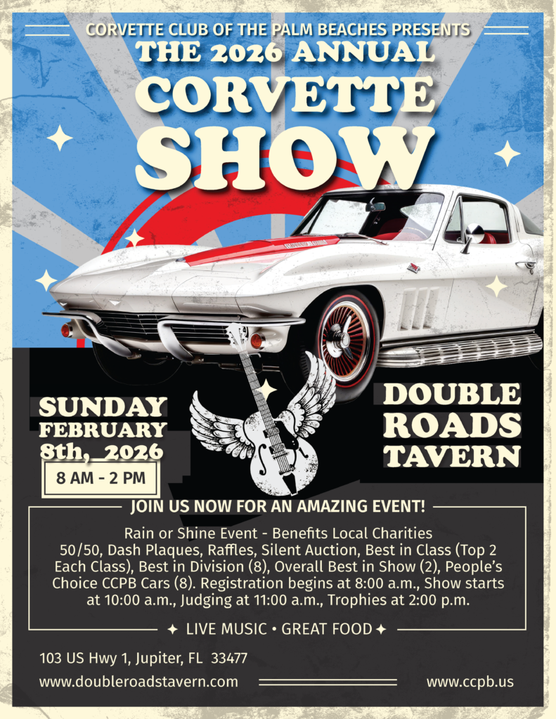 corvette car show in jupiter florida on febriary 8