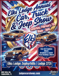 car show in Zephyrhills florida on february 7