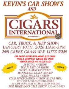 car show in lutz florida on january 10