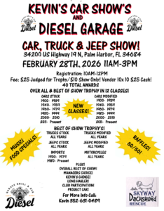 car show in palm harbor florida on february 28