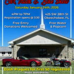 car show in Okeechobee flroida on january 24