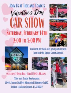 car show in indian harbor beach florida on february 14