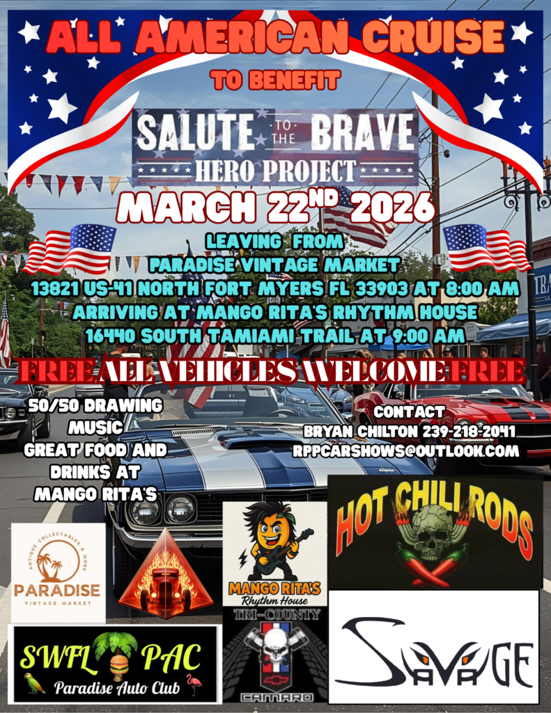 car show cruise in fort myers florida on march 22
