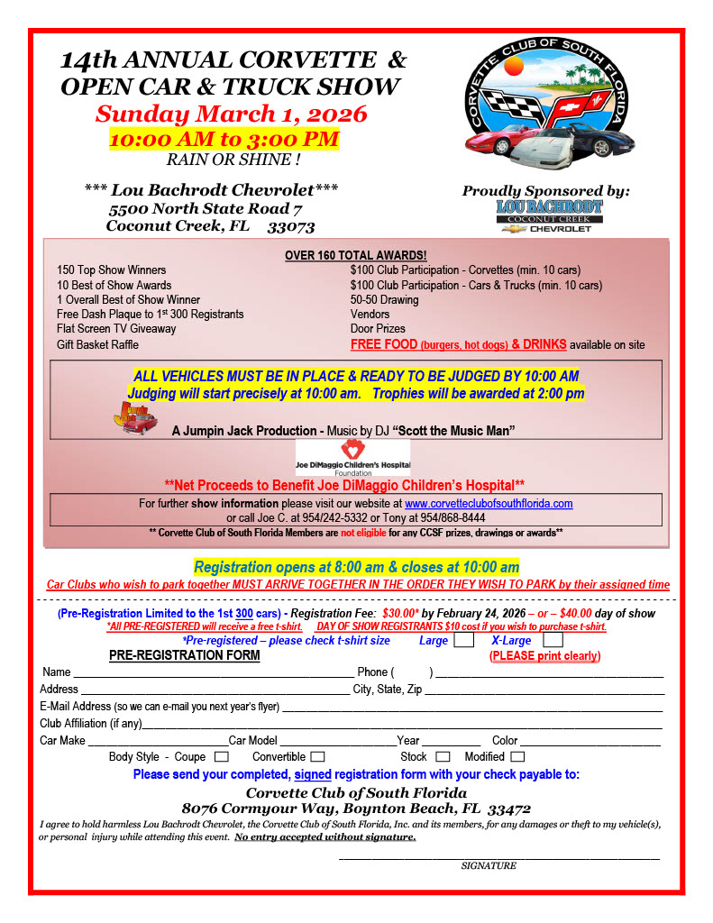 car show in coconut creek florida on march 1