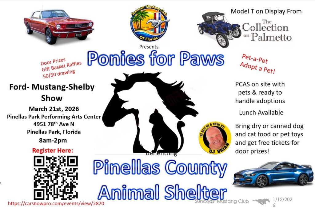 ford mustang car show in pinellas park florida on march 21