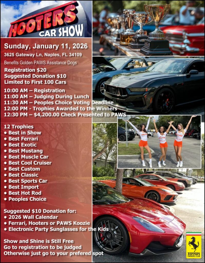 car show in naples florida on january 11