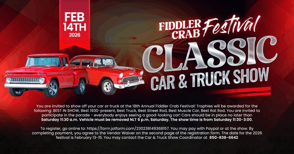 car show in steinhatchee florida on february 14