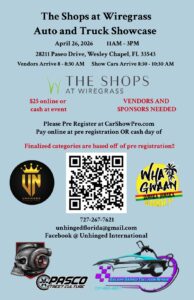 car show in wesley chapel florida on april 26