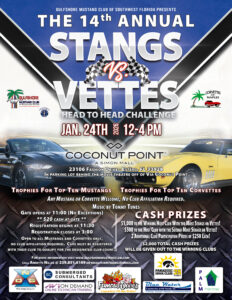 corvette mustang show in estero florida on january 24