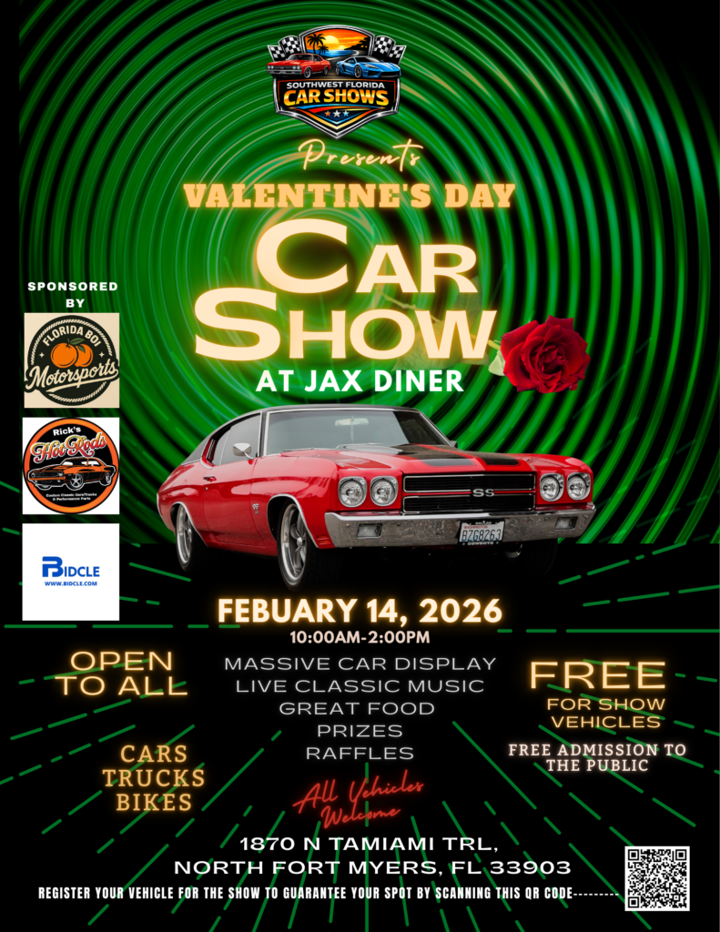 car show in fort myers florida on february 14
