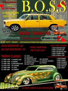 car show in the villages florida on february 14