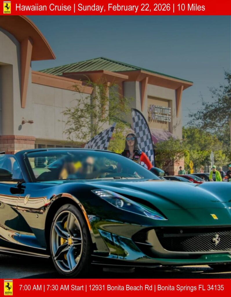 car cruise in bonita springs florida on february 22