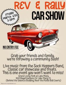 car show in lake mary florida on march 6