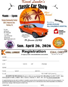 car show in venice florida on april 26