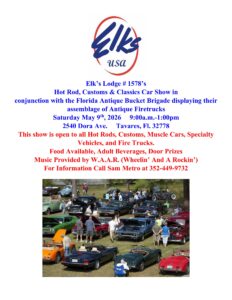 car show in tavares florida on may 9