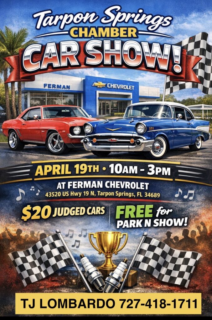 car show in tarpon springs florida on april 19